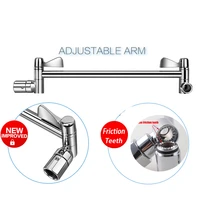shower head spray connection adjustable elbow shower arm bracket with toothed large handle extension rod