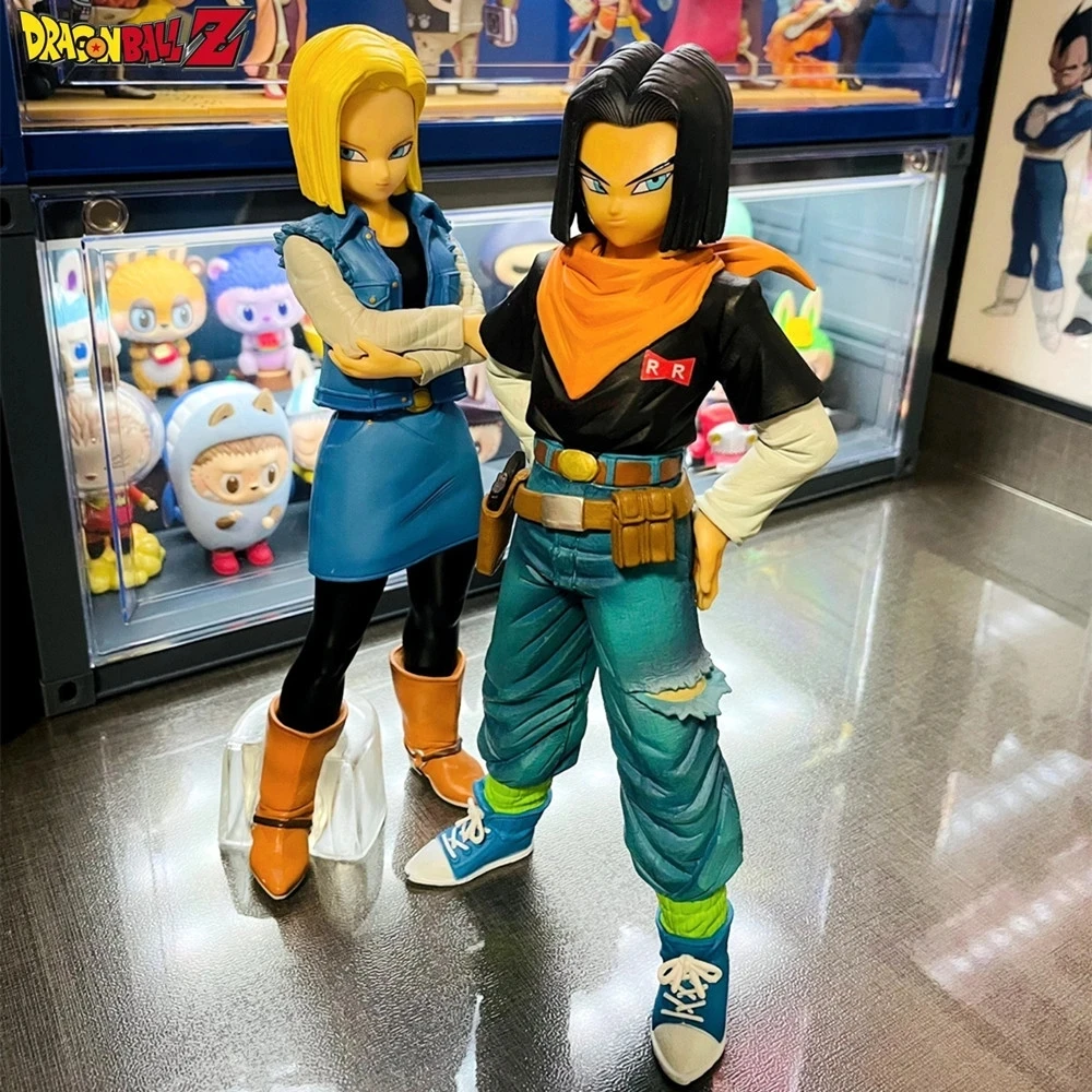 

24CM Dragon Ball Z Android 17 18 Anime Figure Android 18 PVC Action Figures Collection Model Toys for Children Christmas Gifts