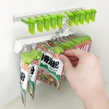 Hole-free spice bag storage rack wall-mounted seasoning rack free-punching seasoning bag seasoning Holder Tools kitchen gadgets