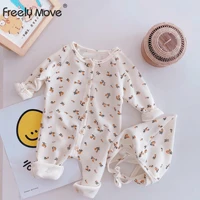 freely move 2022 newborn clothes long sleeve baby rompers infant pajamas cotton soft boysgirls jumpsuit costume body suit
