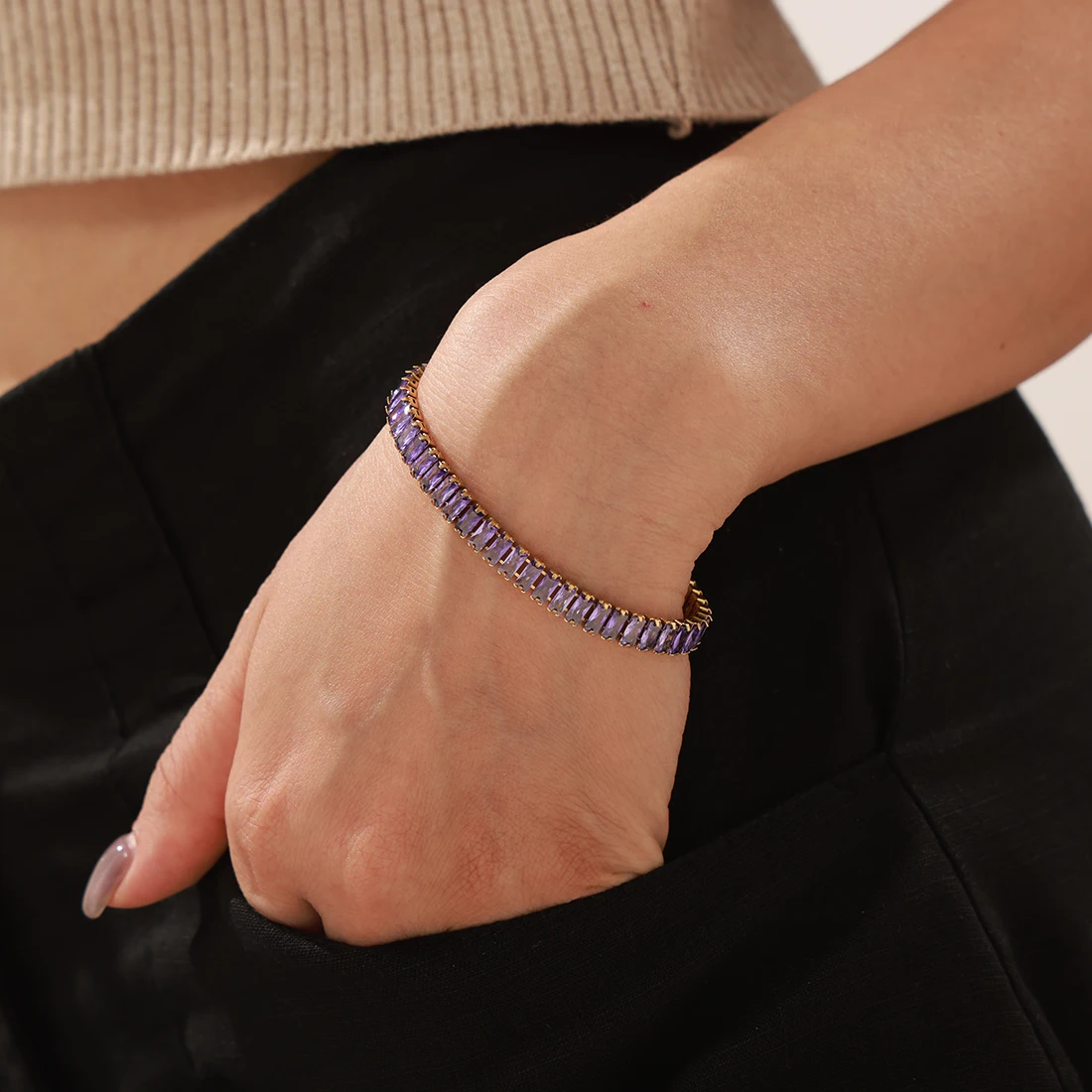 Женская позолоченная цепочка из нержавеющей стали 7 цветов