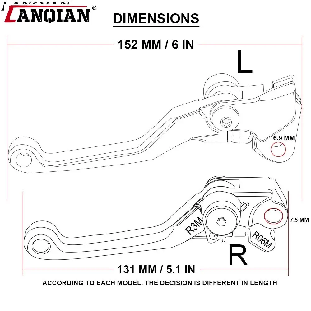 Рычаги тормоза и сцепления для мотоцикла Honda CRF250X CRF 250X 250X2005 2006 2007 2008 2009 2010- 2018 -