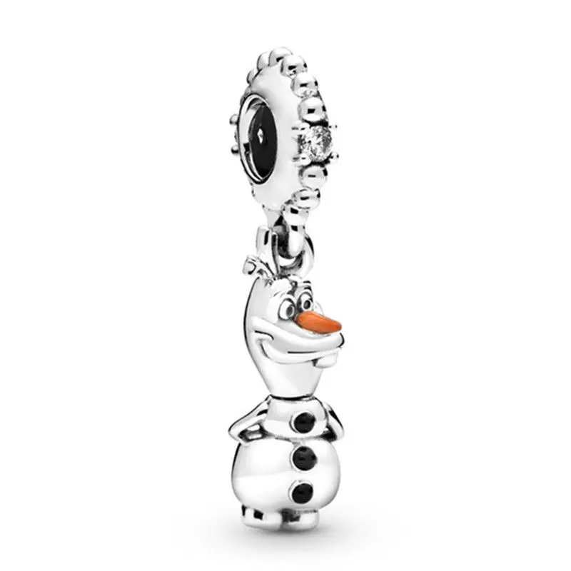 

1Pcs New Cute Alloy Snowman Pendant DIY Beads Suitable for Original Pandora Charm Bracelet Ladies Jewelry Making Gifts