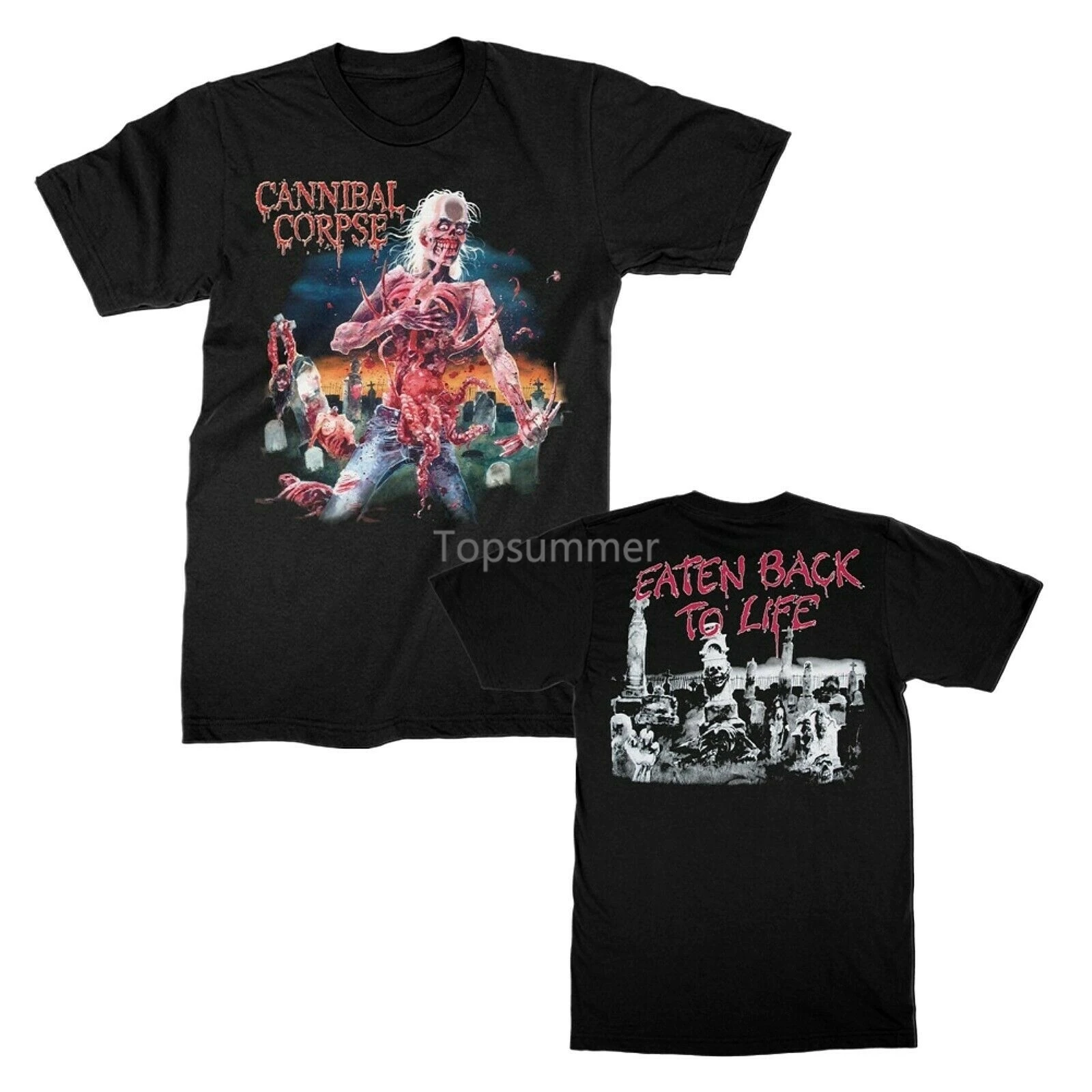 

Cannibal Corpse Cd Cvr Eaten Back To Life Shirt Small New