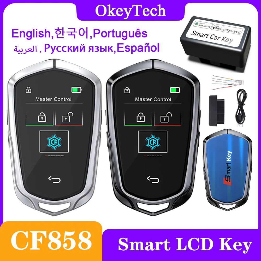 

Korean/English CF858 Modified Universal Smart Remote Key LCD Screen For BMW For Kia For Benz For VW Comfort Keyless Entry
