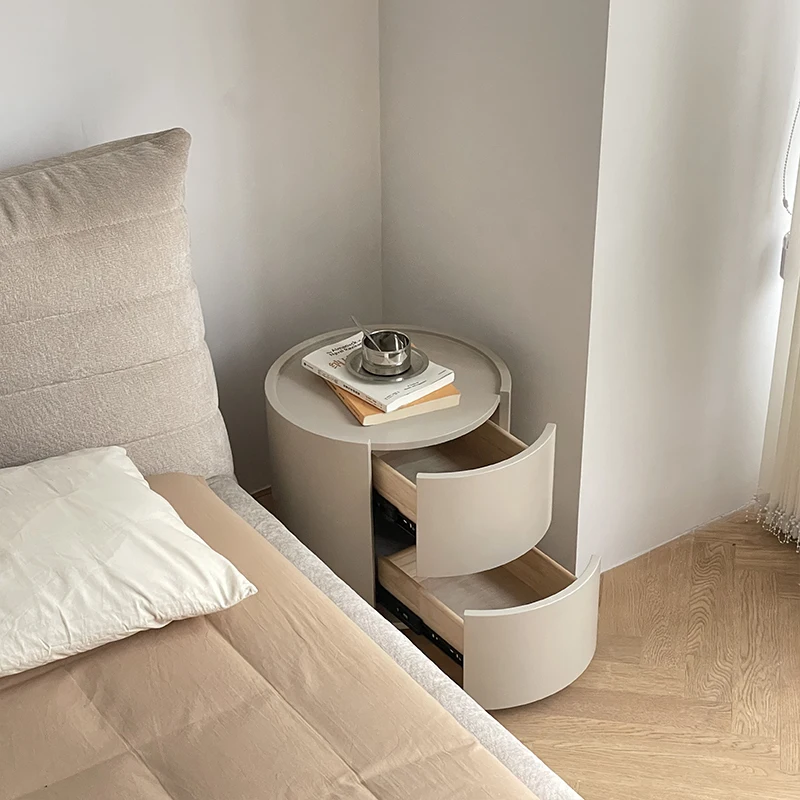 Вспомогательные круглые тумбочки с ящиками роскошные уникальные прикроватные в