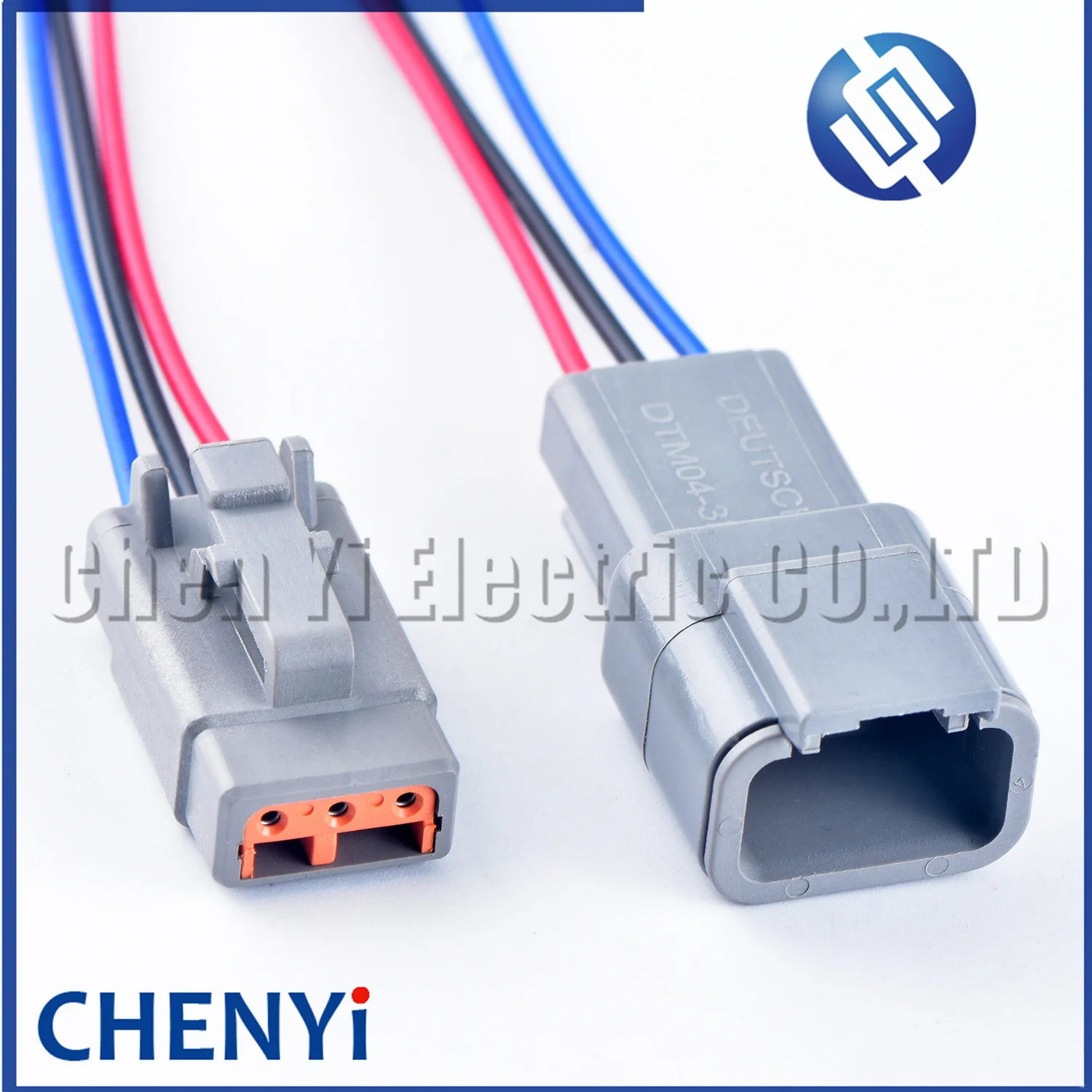 Немецкая серия DTM, 3 штырька, женский водонепроницаемый автомобильный разъем, герметичный провод с проводами 15 см