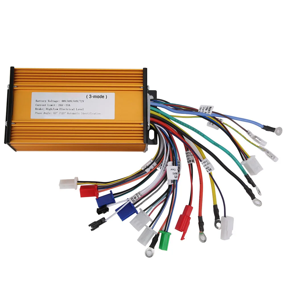 

E‑Bike Brushless Speed Motor Controller for Electric Scooter Three‑Mode Sinusoid 12 Tube