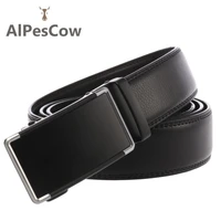 genuine leather belt for men 100 alps cowhide ratchet belt waistband waist strap high quality male business luxury designer