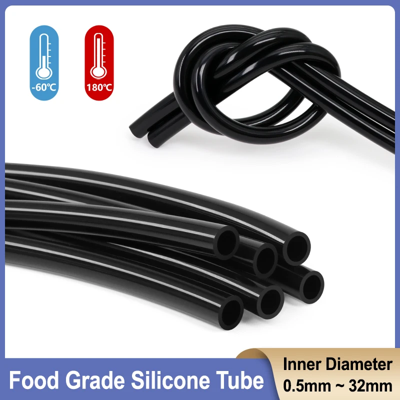 

Силиконовый водопроводный шланг 0,5-32 мм черный