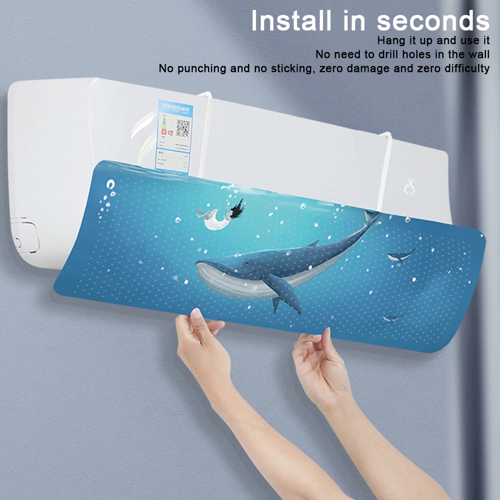 

Adjustable Air Conditioning Cover Anti Direct Blowing Wind Deflector Universal Air Conditioner Baffle Shield Windshield Panel