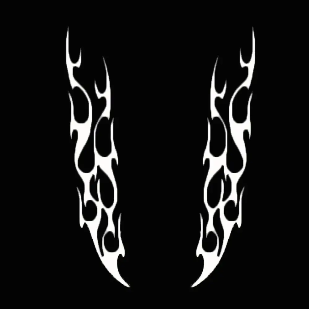 

HOT SALES 1 Pair Fashion Flame Fire Reflective Car Vehicle Hood Decals Stickers Decoration