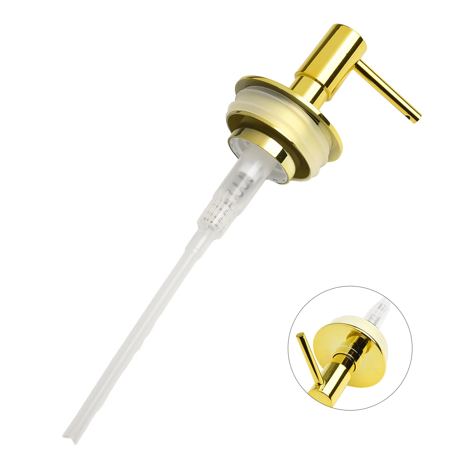 złota i srebrna dozownik mydła w płynie z dyszą piankową do niezbędnych elementów łazienkowych