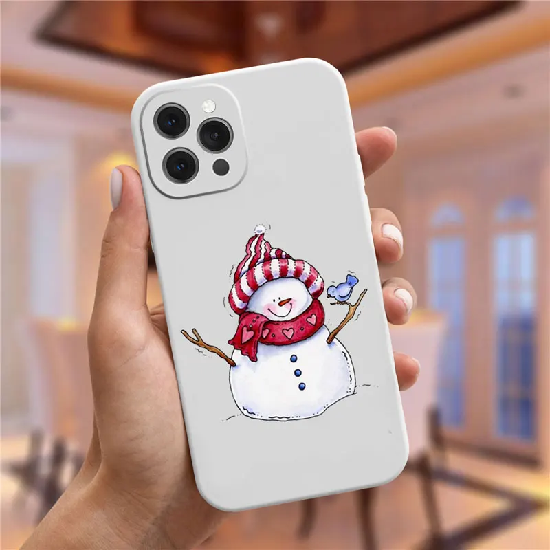 Christmas New Year gift Santa Claus Christmas elk Phone Case For iPhone 14 Pro 13 11 Pro Max 12 mini XS XR 8 7 Plus Cover Fundas