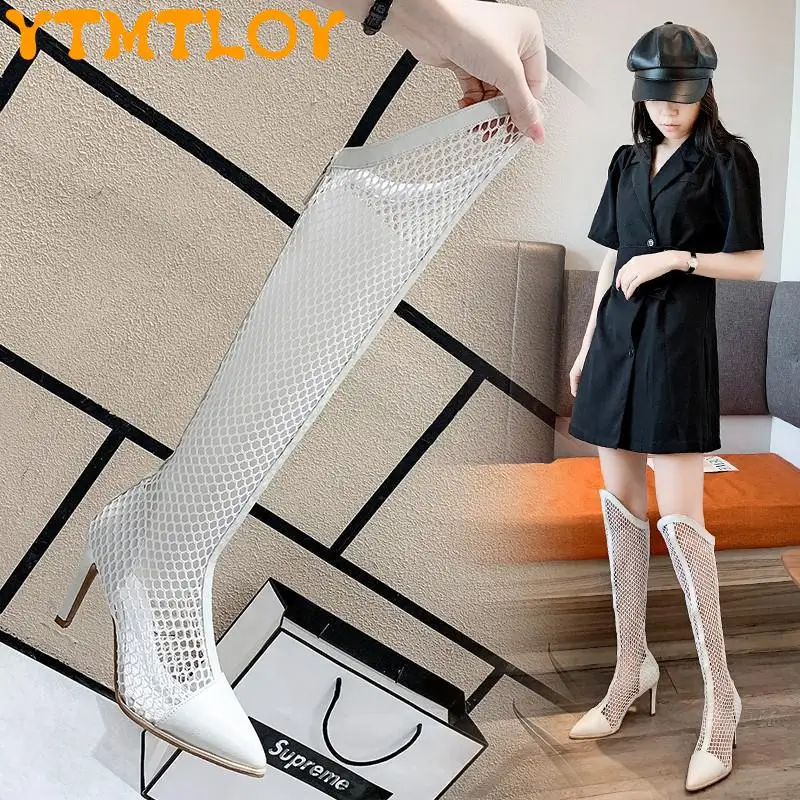 

Women's Thin High-heeled Mesh Breathable Boots, Wear Sandals In The Summer Of 2021, The Pointed Toe Looks Thin And Versatile