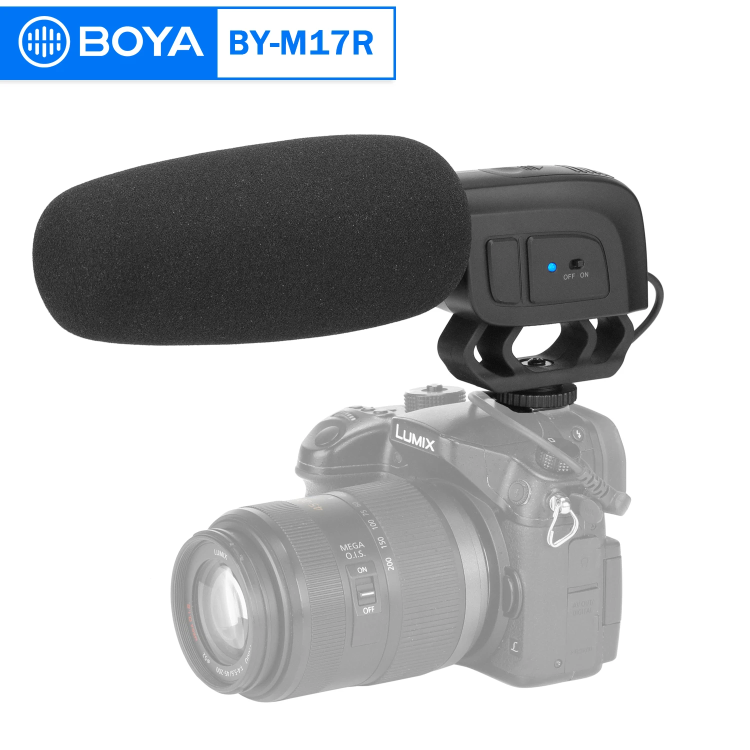 

BOYA BY-M17R On-camera Condenser Cardioid Shotgun Microphone for DSLR Camcorder Audio Recorders Video Shooting Podcast Vlogging