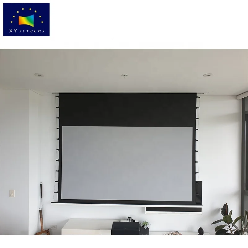 

OEM Screen Factory Ceiling Concealment Electric Projector Screen Control Motorized Projection Curtain for Home Cinema Theatre