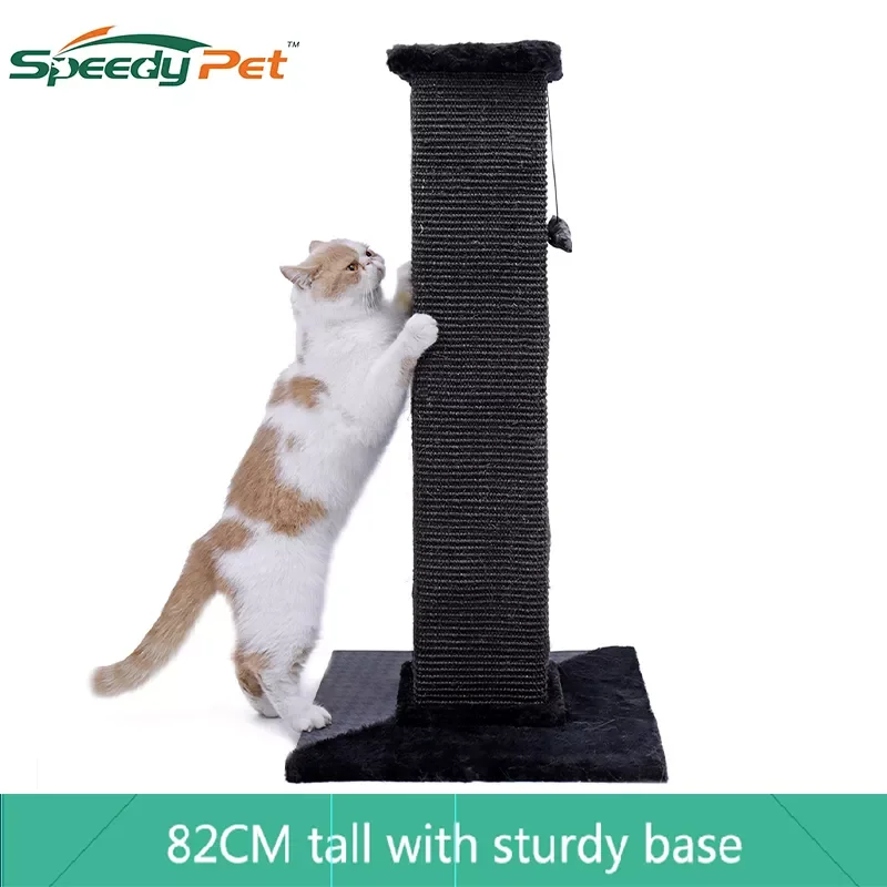 

Dropshipping 82 CM Cats Ultimate Scratching Post 100% NATURAL durable sisal Cat Tree For Kittern Cat climbing frame Tower Condo