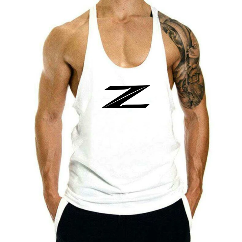 

tank top men 370Z Z Symbol Car Letter Logo Printed Man 100% Cotton tank top men sleeveless tank top men Male Fun sleeveless Dats