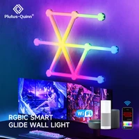 WiFi Smart APP Control LED Glide Night Light RGBIC Dream Color Music Sync Wall Lamp for TV Bedroom Game Decoration Strip Lights