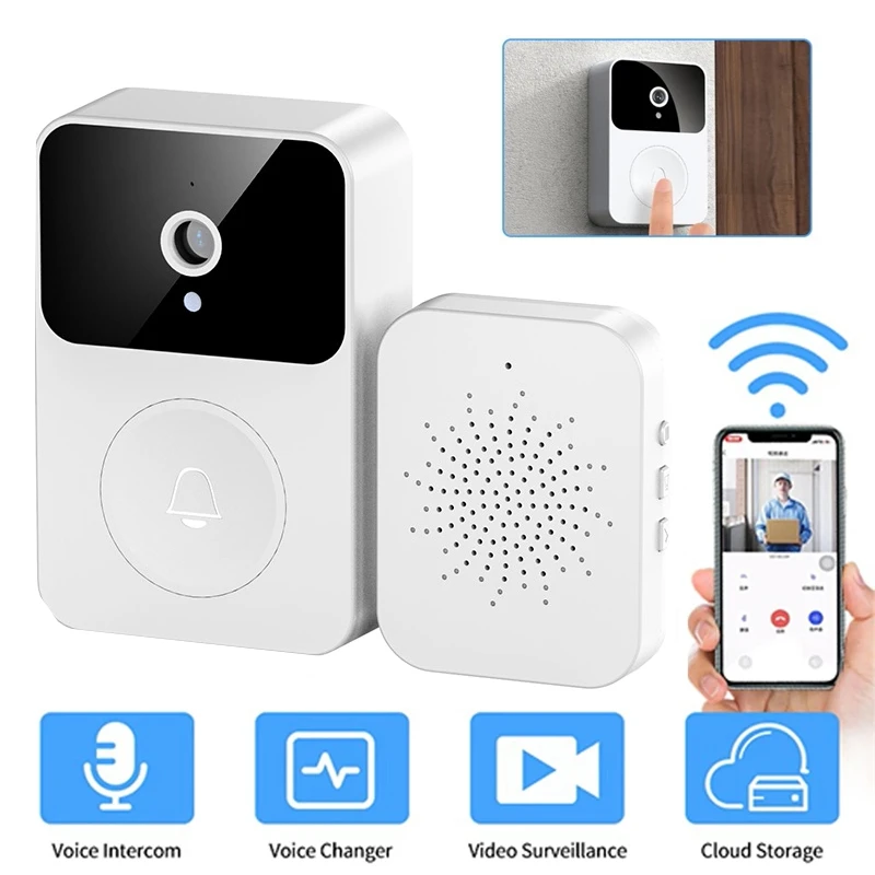

Wireless Doorbell WiFi Outdoor HD Camera Security Door Bell Night Vision Video Intercom Voice Change For Home Monitor Door Phone