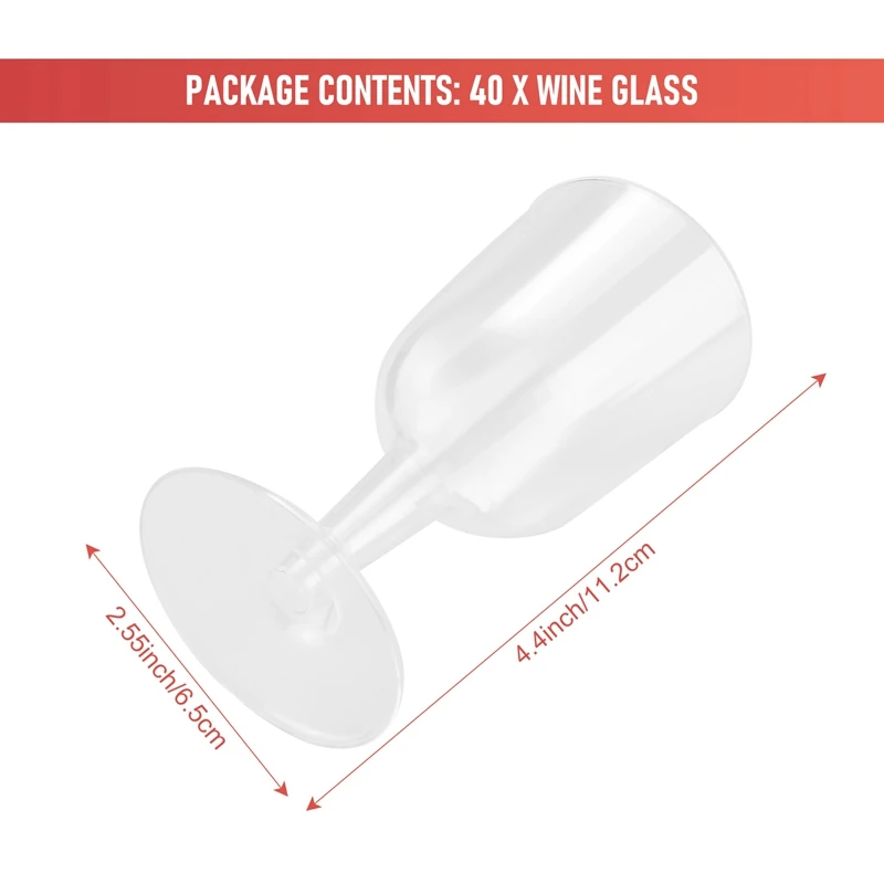 Прозрачный пластиковый бокал для вина пригодный вторичной переработки —