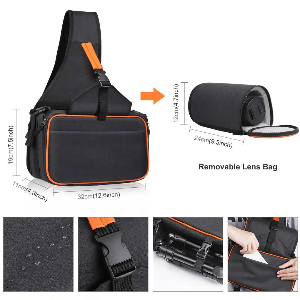 

Zipper Closure Camera Storage Protective Bag Large Capacity Carrying Pouch