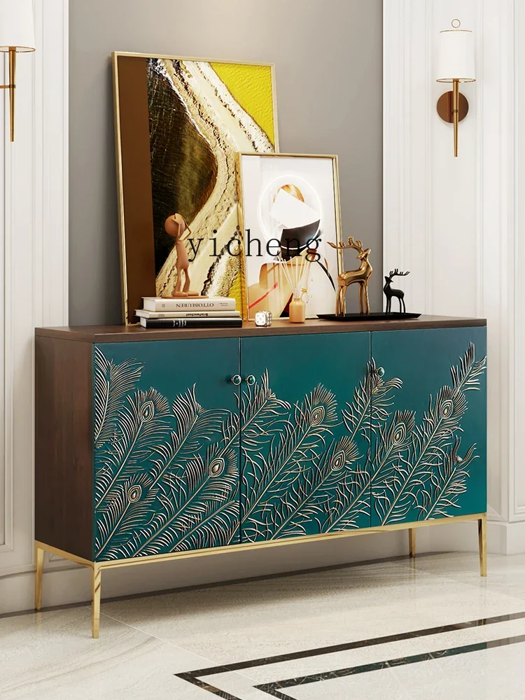 Входной шкаф ZC домашний интегрированный из массива дерева для прихожей