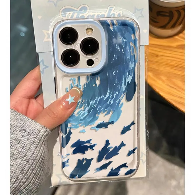 Прозрачный чехол с изображением летних животных акулы для Vivo T1 V15 V23 V23E V25 V27 V29 V29E