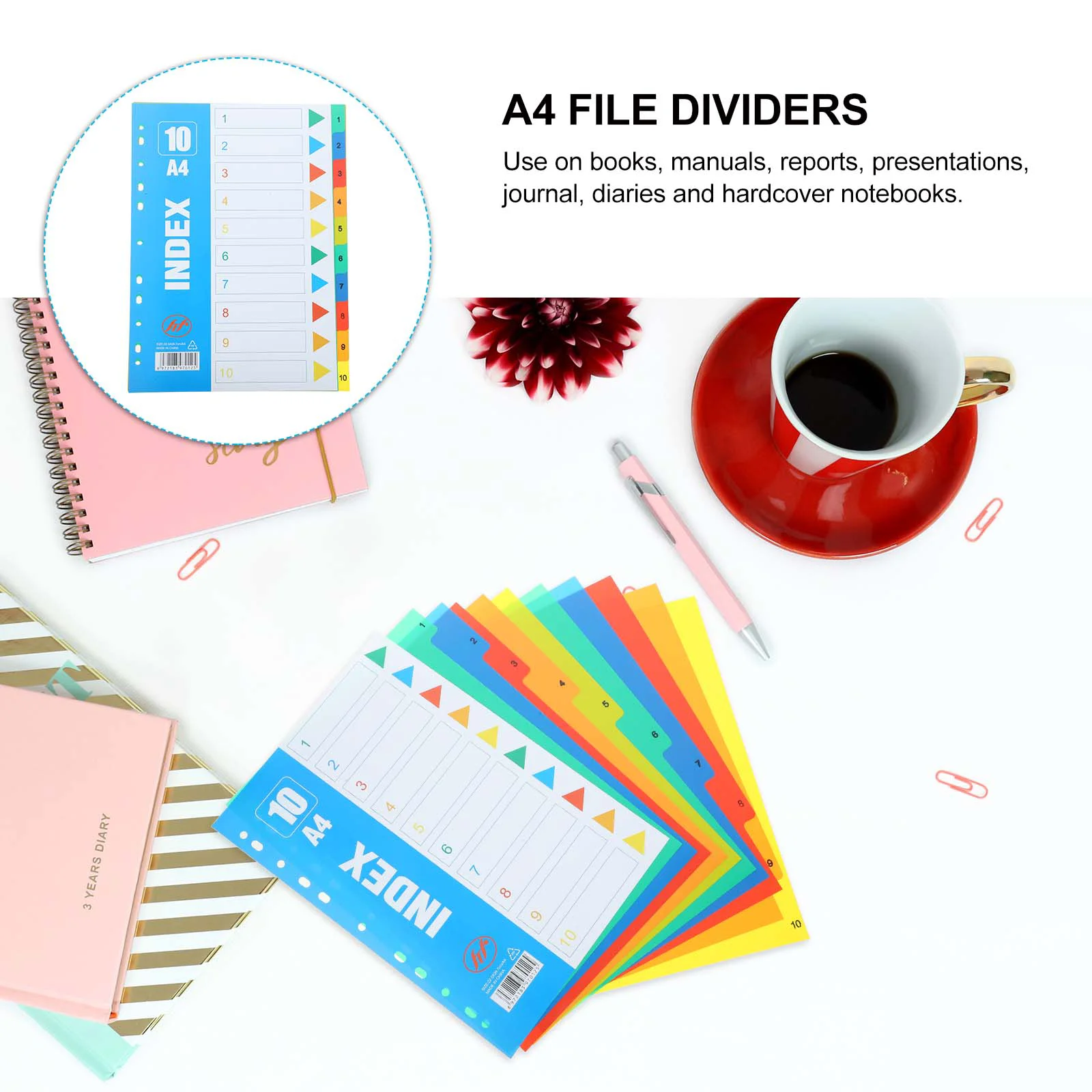 Индексный разделитель страниц Разделители А4 Офисные папки Категория Файл