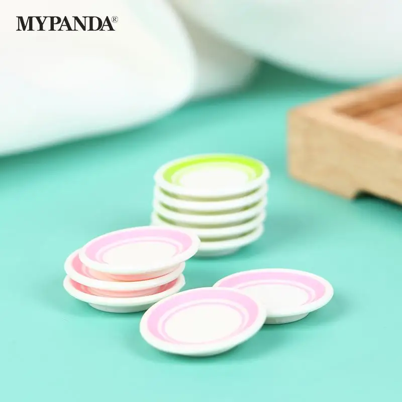 

5PCS/SET Kitchen Toys Doll house Trays Plates Doll Durable Mini Food Dishes Tableware Miniature Doll House Accessories