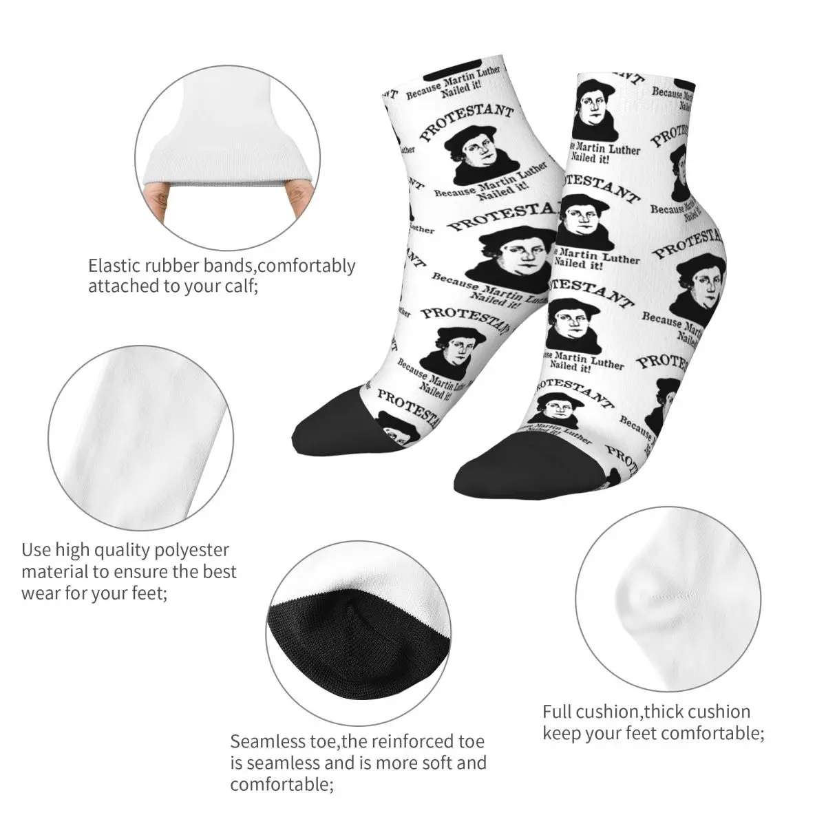 Протестт потому что Martin Luther Nailed It Носки для реформации протестана Чулки