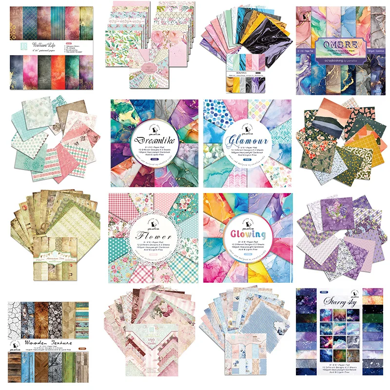 24 листа бумага для скрапбукинга 15 × см более 100 стилей цветная подкладка карточка