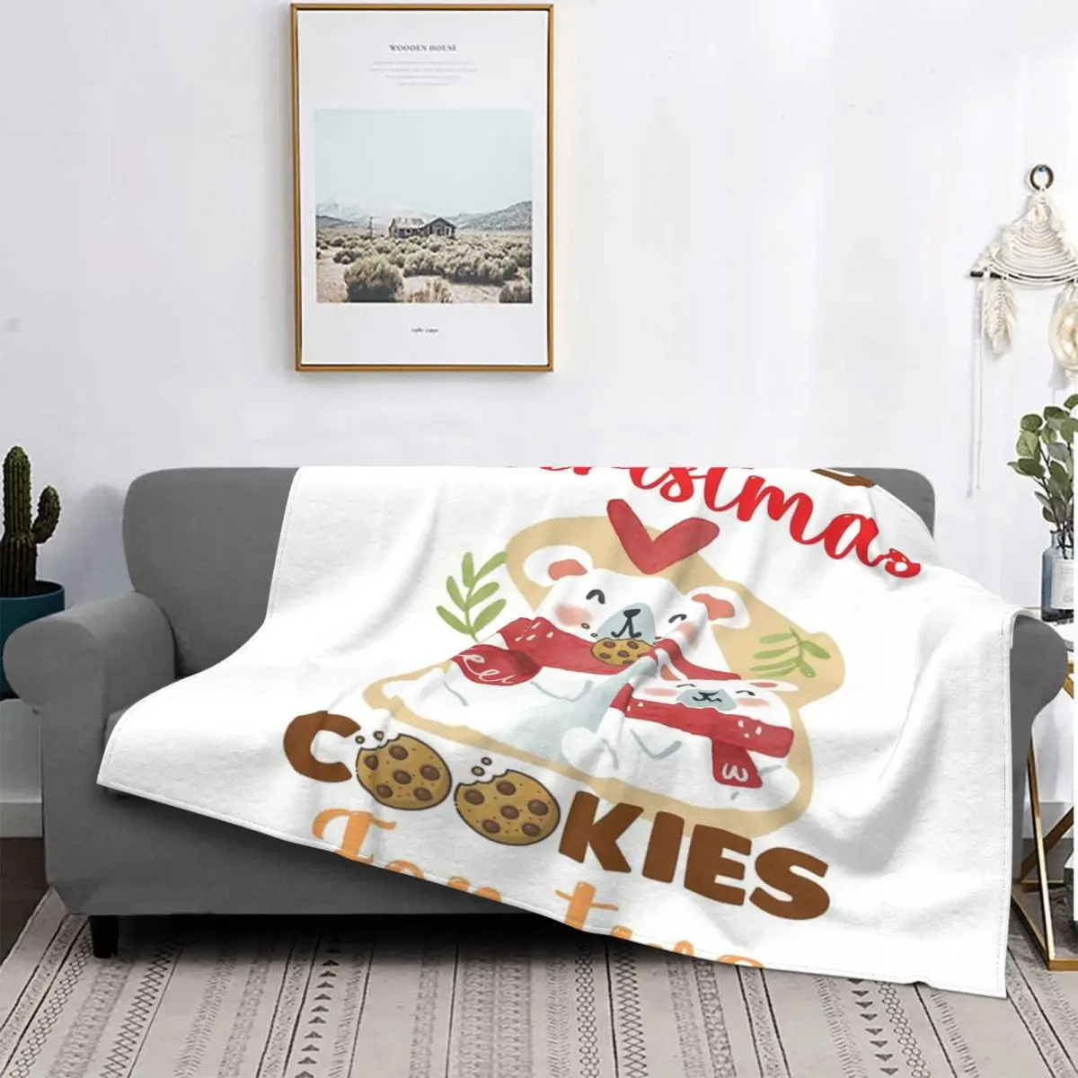 

Manta para comer galletas de Navidad para dos, 11, para cama colcha a cuadros, manta para bebé, manta de Picnic, manta ponderada