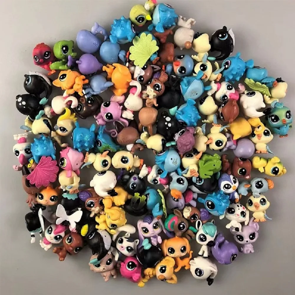 

1-50pcs Random Style Small Pet Shop LPS Cat Animal Collection Rare Standing Shorthair Toy Dog Movable Doll Model Toy Kid Gifts