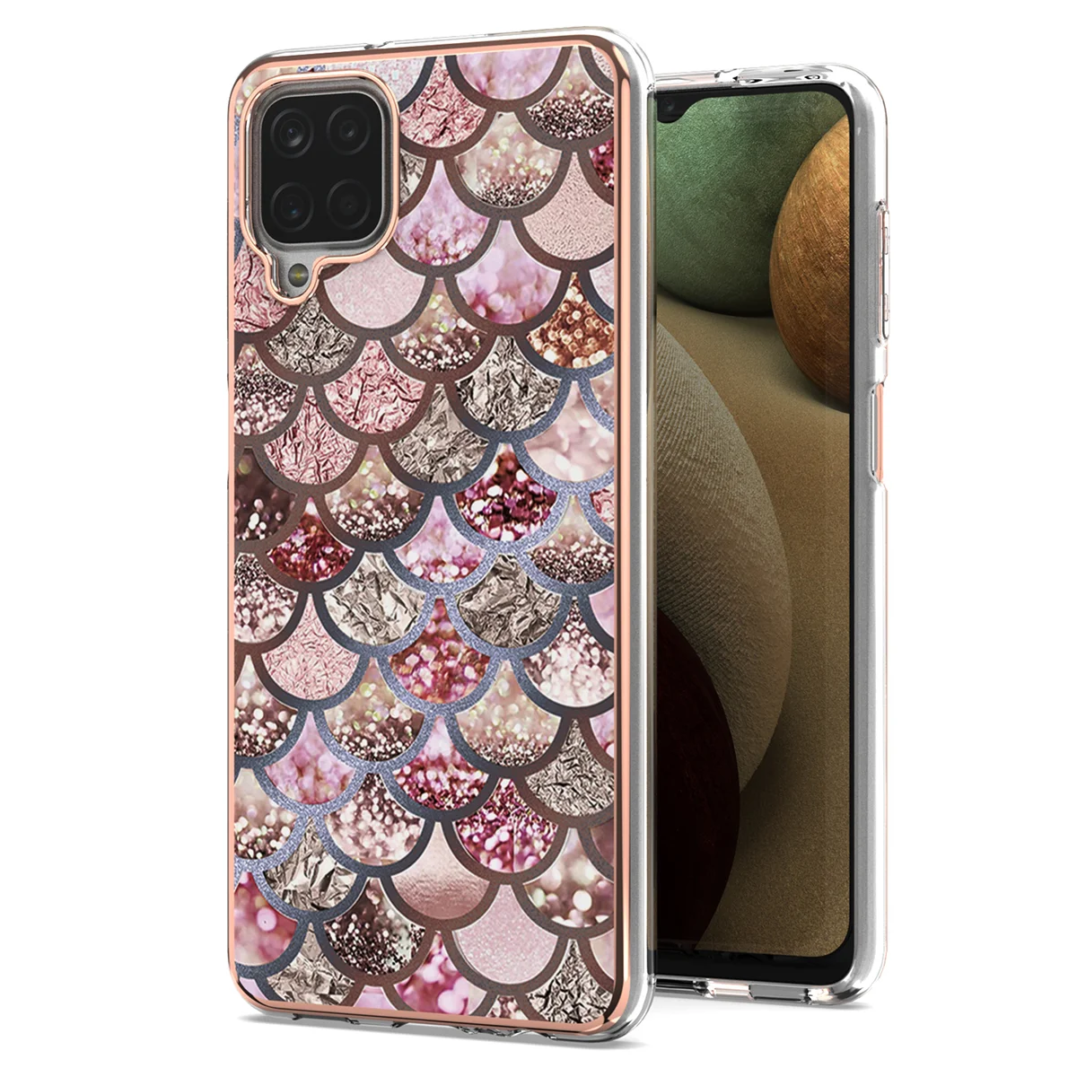 

1pc Luxury Pattern Anti-fall Cover Case Compatible for A12/M12/F12