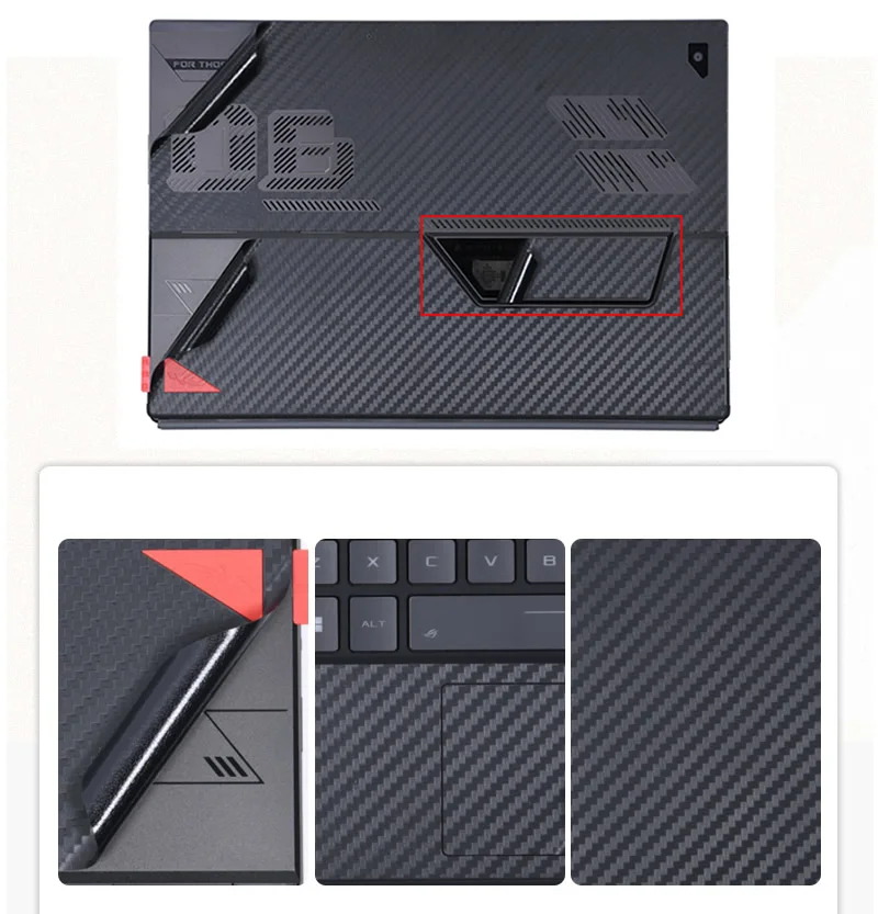 

Карбоновые наклейки для ноутбука KH, защитные наклейки для ASUS ROG Flow Z13 GZ301 GZ301Z GZ301ZE GZ301ZC 2022