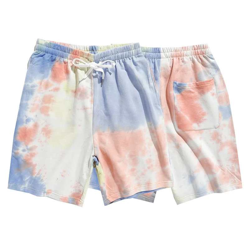 Summer New Gradient Tie Dye Sports Shorts for Men and Women Loose ins Fashion Brand Hip Hop Casual Beach Couple Pants