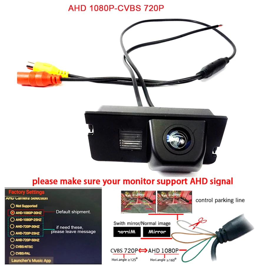 

Камера заднего вида AHD 192081080P для Chery A3 hatchback A1 tiggo 5 QQ 3 E3 FULWIN2