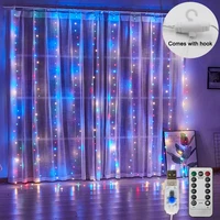 3m 300leds curtain fairy lights usb copper wire string lights christmas decora for home bedroom wedding party holiday lights