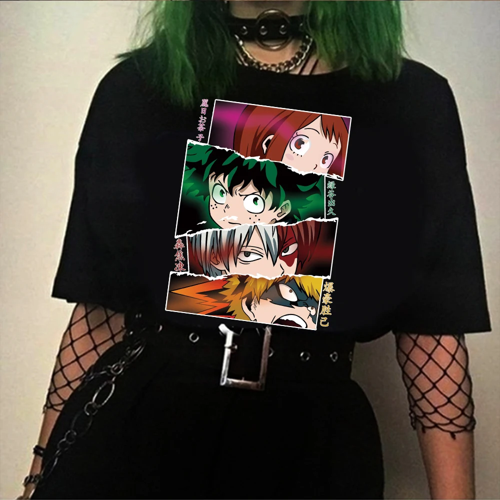 

2022 Anime My Hero Academia Printed Short Sleeve T Shirt Men Tees Tops Harajuku anime tshirt