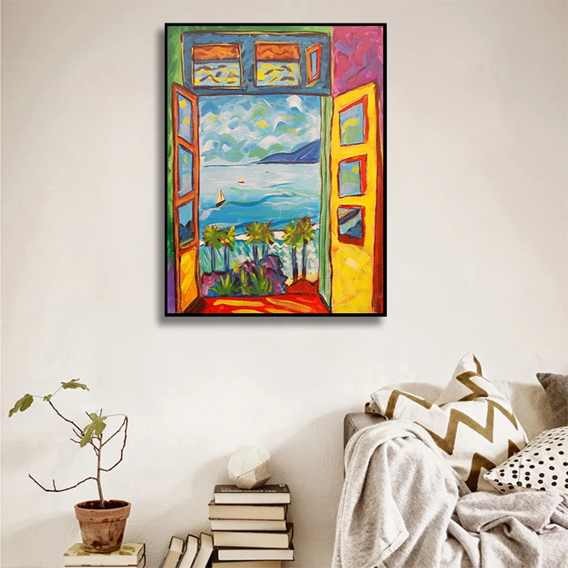 

Famous Painter Matisse Landscape Painting Sight Outside The Window Wall Art Canvas Posters And Prints Canvas Painting Decorative