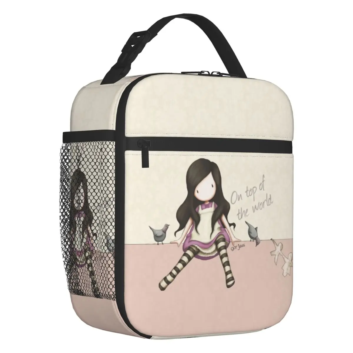 

Santoro Gorjuss Insulated Lunch Tote Bag for Women Cartoon Girl Doll Resuable Cooler Thermal Food Lunch Box Kids School Children