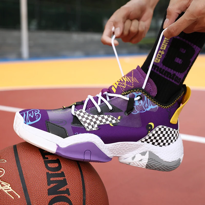 New Basketball Shoes Men Top Quality Basketball Sneakers Breathable Cushioning Sports Shoes Men Training Athletic Sneakers Women