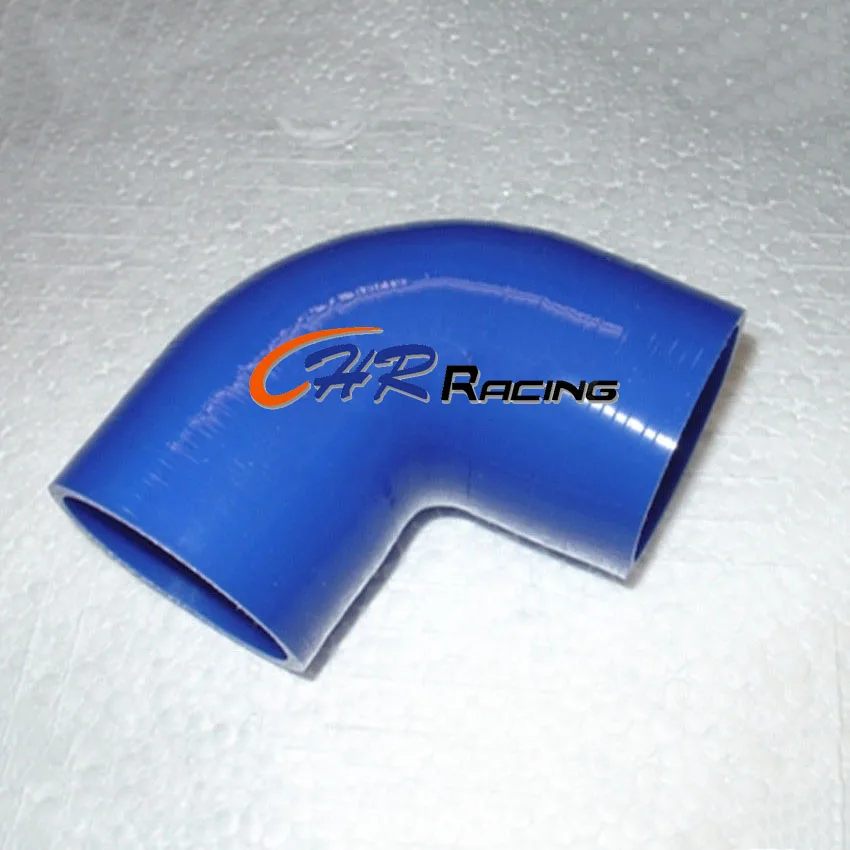 

51 мм, 2 дюйма, редуктор для шланга из силикона, 90 градусов, синий