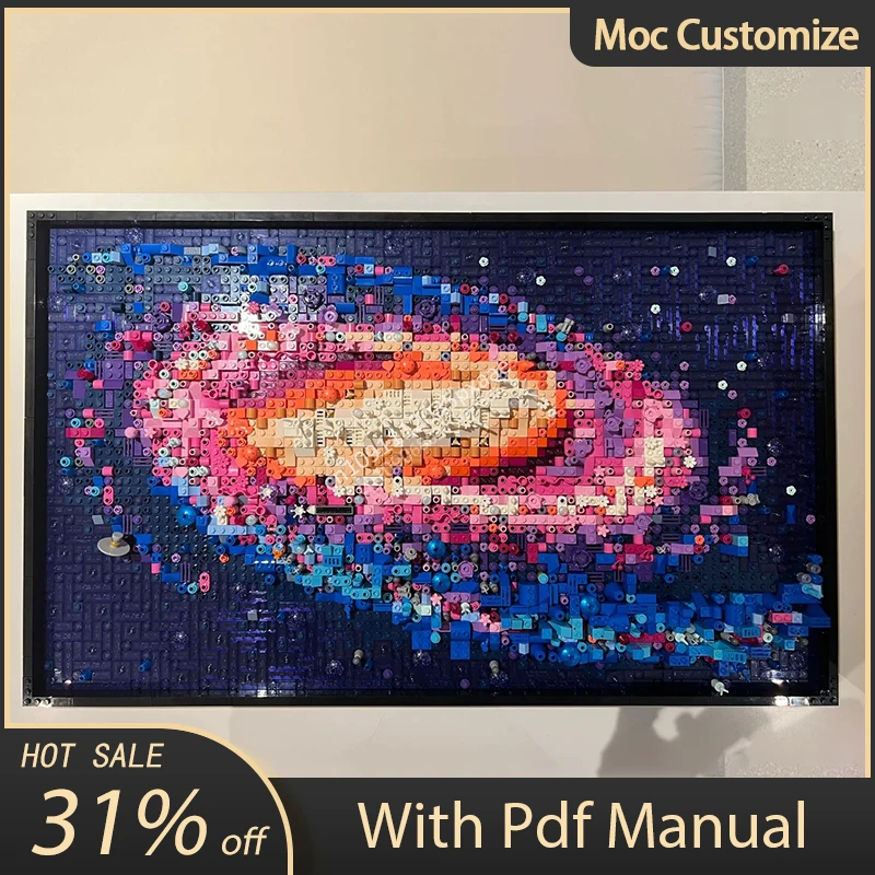 3091 шт. Moc 31212 The Milky Way Galaxy 3D Art Наборы строительных блоков Diy Креативные украшения