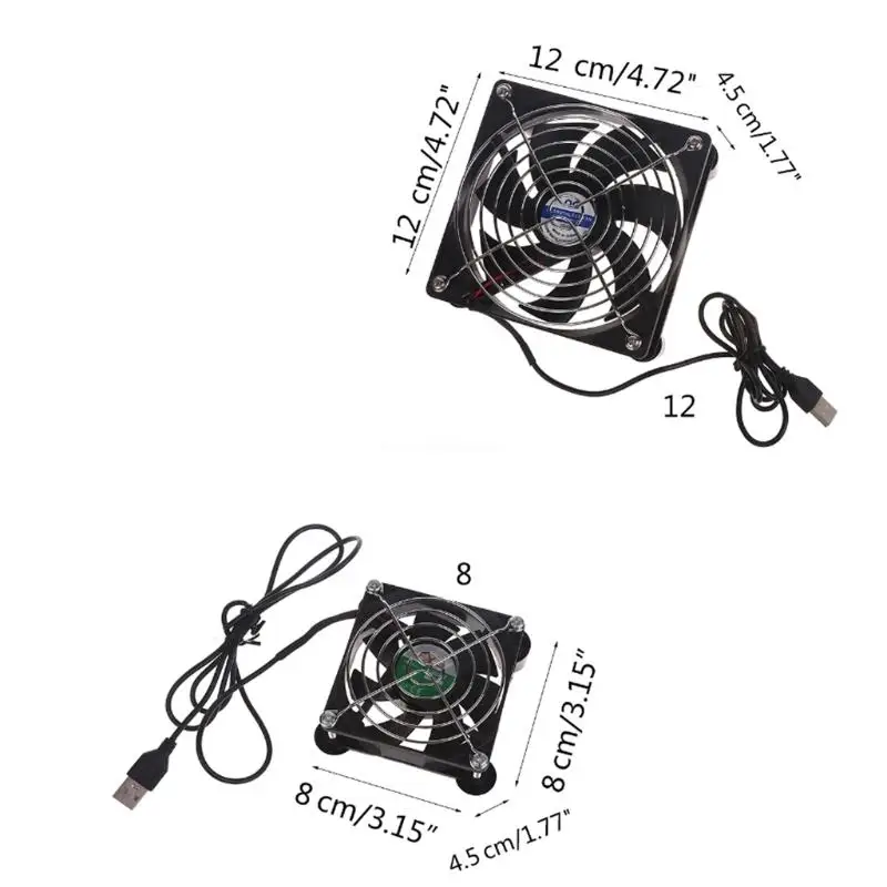 80 мм120 мм USB Power Cooling Fan для беспроводного маршрутизатора Компьютерный кулер Вентилятор Прямая поставка (art.: 3920c2bbd85b0) - 3920c2bbd85b0