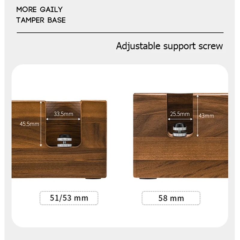 Держатель для темпера кофе подставка из ореховой древесины коврик эспрессо