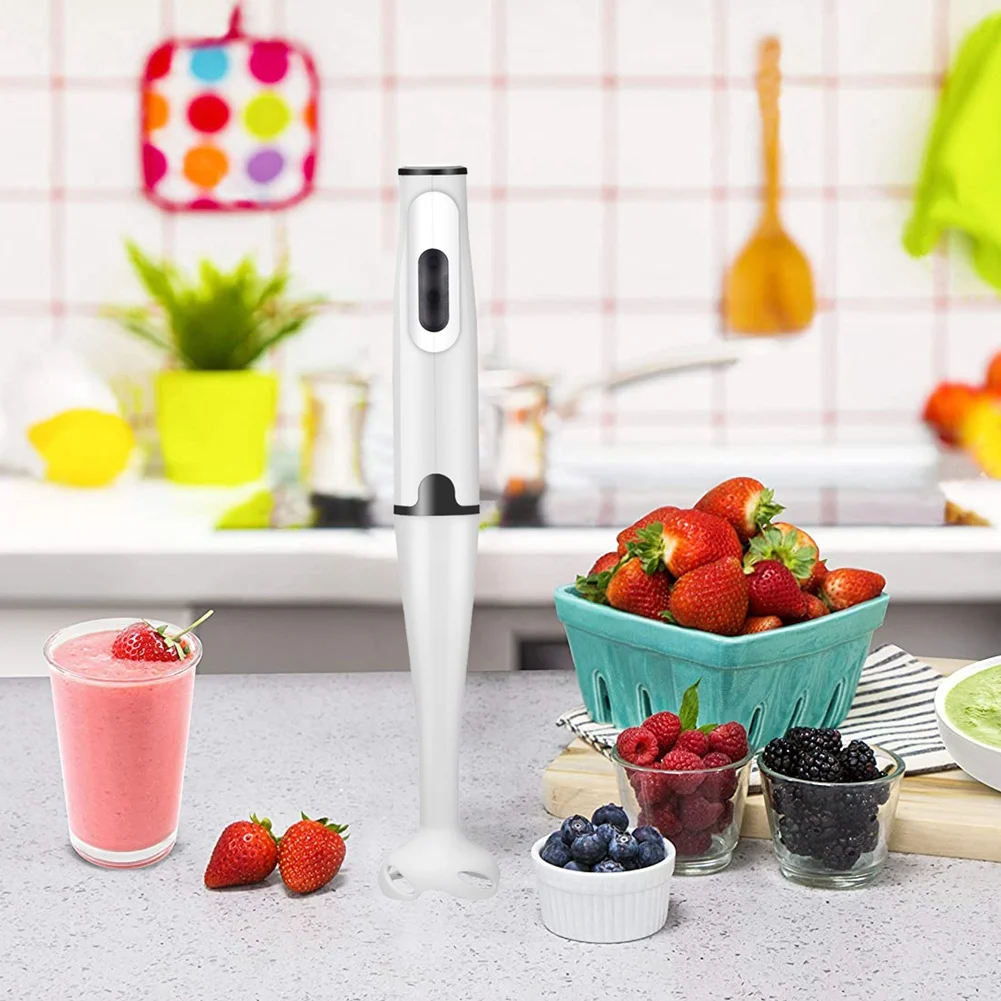 Immersion Blender 300-Watt Turbo Stick Hand Powerful Ice Crushing Design Purees Smoothies Red EU Plug