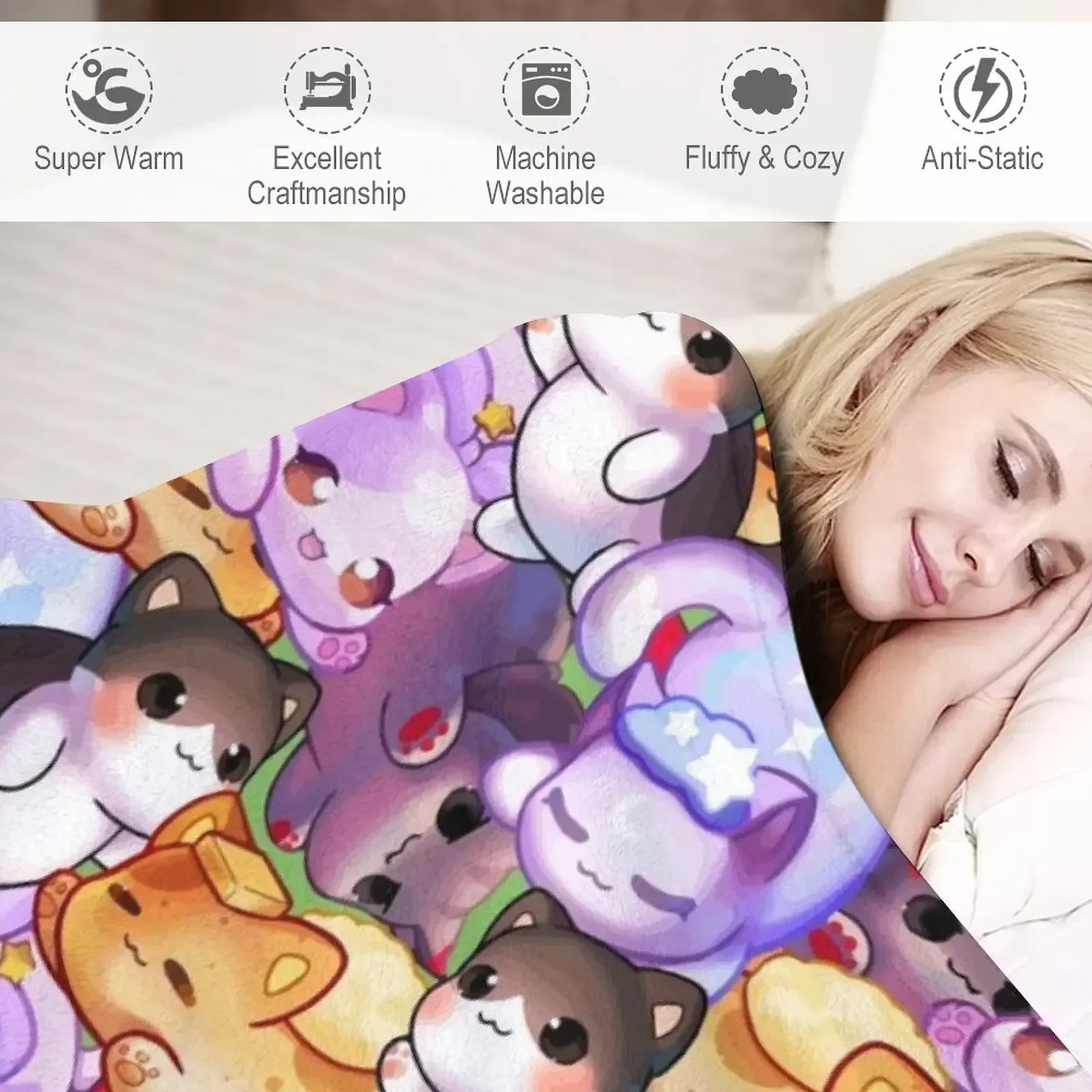 Aphmau Meow Plushies аниме кошки пледы диван рождественские украшения одеяла